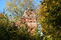 old red brick ruins of ancient castle Royalty Free Stock Photo