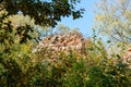 old red brick ruins of ancient castle Royalty Free Stock Photo