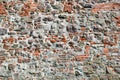 Old red brick stone wall