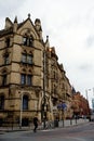 Old red brick and victorian buildings in Albert Square in Manchester, England Royalty Free Stock Photo