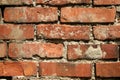 Old red brick wall