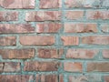 Old and faded red brick wall background, texture Royalty Free Stock Photo