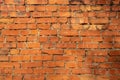 Old red brick wall background texture