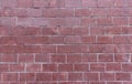 Old red brick wall close up. Horizontal brick tile background. Vintage house facade. Abstract texture background. Royalty Free Stock Photo