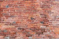 Old Red Brick Wall with Damage and Variation