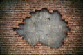 Old red brick wall damaged background texture Royalty Free Stock Photo