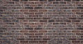 Red brick wall high resolution texture. Rough brickwork retro background Royalty Free Stock Photo