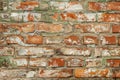 Old red brick wall, rustic texture, design background Royalty Free Stock Photo