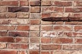 Old red brick wall texture. Royalty Free Stock Photo