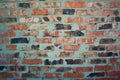 Old red brick wall texture background