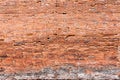 Old Red Brick Wall Texture background image. Grunge Red Stonewall Background Royalty Free Stock Photo