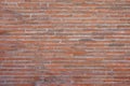 Old red brick wall texture background with scratches, cracks, dust, crevices, roughness.