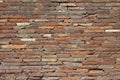 Old red brick wall texture background with scratches, cracks, dust, crevices, roughness. Royalty Free Stock Photo