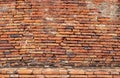 Old red brick wall texture grunge background, old texture of red stone blocks. Royalty Free Stock Photo