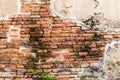 Old red brick wall texture grunge background with vignetted corners, may use to interior design Royalty Free Stock Photo