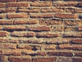 Old red brick wall textures background vintage tone Royalty Free Stock Photo