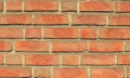 Old red brick and white plaster wall with cracked shabby surface texture background Royalty Free Stock Photo