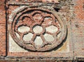 Old red church wall ornaments, Lithuania