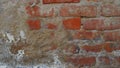 Old red bricks wall texture design. Royalty Free Stock Photo