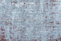 Old red brickwork covered with white paint, background texture Royalty Free Stock Photo