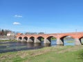 Old red Bridge, Latvia Royalty Free Stock Photo