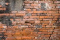 Old red brown brick wall texture background Royalty Free Stock Photo