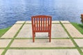 The old red brown wooden chair Royalty Free Stock Photo