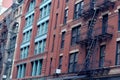 Old red building in NYC close up Royalty Free Stock Photo