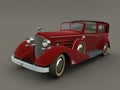 Old red car (3d graphics)