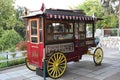 Old red carriage in zoo park in Belgrade, Serbia Royalty Free Stock Photo