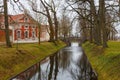 Old red castle in Jelgava, Latvia. Latvian agriculture university.