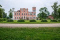 Old red castle in Lavia, Birini.