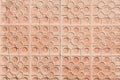 Old red ceramic tile pavement background Royalty Free Stock Photo