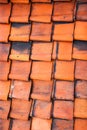 Old red clay roof tiles Royalty Free Stock Photo