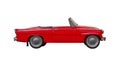 Red convertible car isolated on white background. Royalty Free Stock Photo