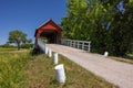 Old Red Covered Bridge In The Country Royalty Free Stock Photo