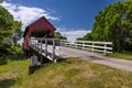 Old Red Covered Bridge In The Country Royalty Free Stock Photo