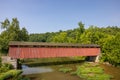 Cataract Covered Bridge Over Mill Creek Royalty Free Stock Photo