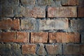 Old red cracked brick wall Royalty Free Stock Photo