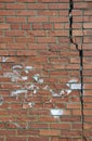 Old red cracked brick wall texture. Surface and backound for web design Royalty Free Stock Photo