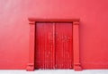 Old red door