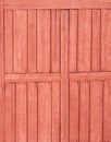 Old red  door made of wood Royalty Free Stock Photo