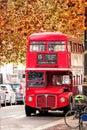 Old Red Double Decker Bus in London, UK