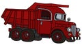 The old red dumper truck