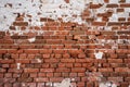 Old, red, empty brick wall background, texture Royalty Free Stock Photo