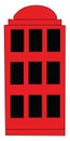 Phone booth, vector or color illustration Royalty Free Stock Photo