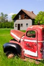 Old Red Farm Truck Royalty Free Stock Photo