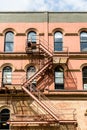 Old Red Fire Escape Royalty Free Stock Photo