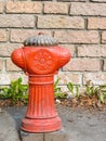 Old red fire hydrant on the street of Oslo Royalty Free Stock Photo