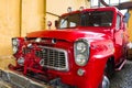 Old red fire truck Royalty Free Stock Photo